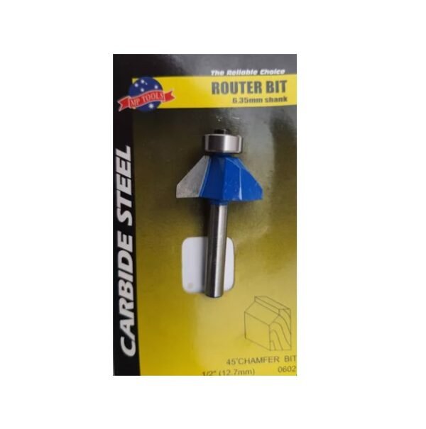 Fresa Recta Biselar 45° 1/2" Tungsteno 0602 MPTOOLS