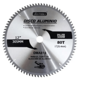Sierra Circular 12"x 80 Dientes TG ALUMINIO DMA812 UYUSTOOLS