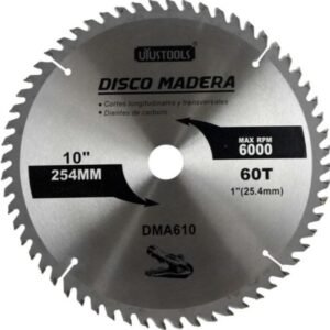 Sierra Circular 10" x 60 Dientes TUNGSTENO Madera DMA610 UYUSTOOLS