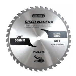 Sierra Circular 20"x 40 Dientes TG Madera DMA420 UYUSTOOLS
