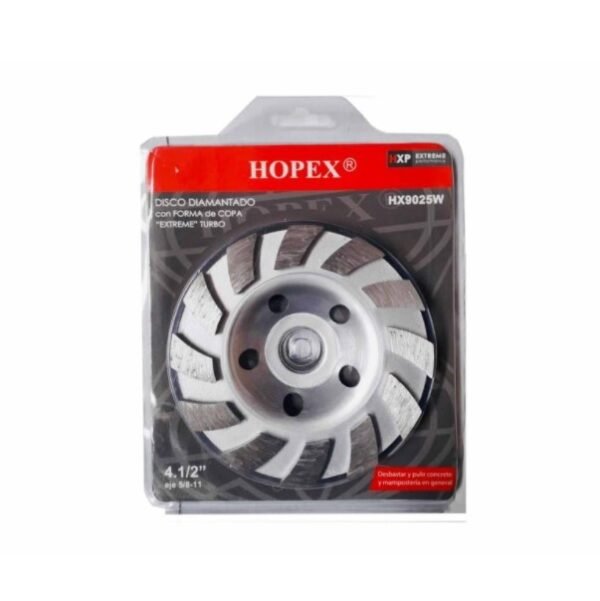 Copa Diamantada 4.1/2" Segmentado 2 Filos HOPEX