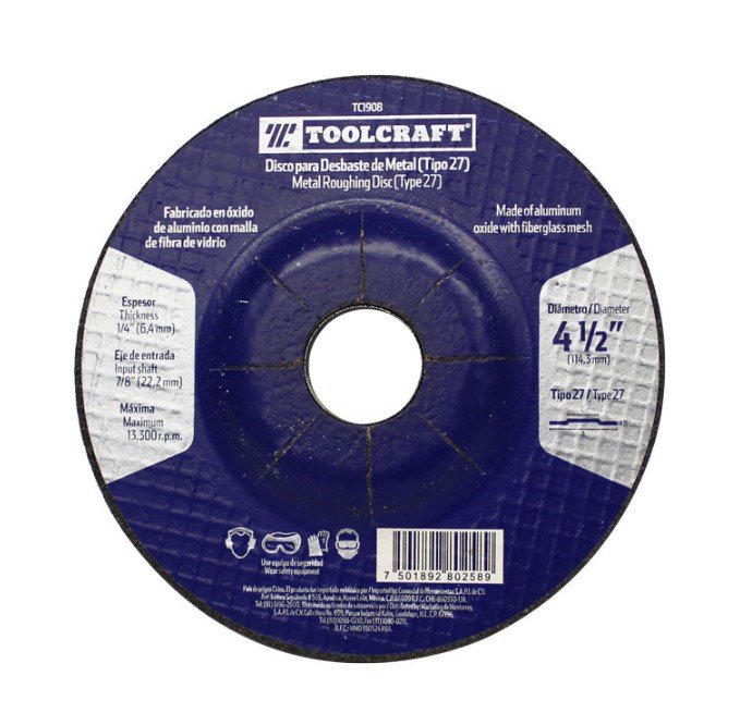 Disco Pulir 7"x 1/4" T27 TC1909 TOOLCRAFT 1 Disco Pulir 7"x 1/4" T27 TC1909 TOOLCRAFT