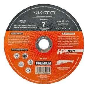 Disco Corte Metal 7" x 1/16" T1 NIK 12865 NIKATTO