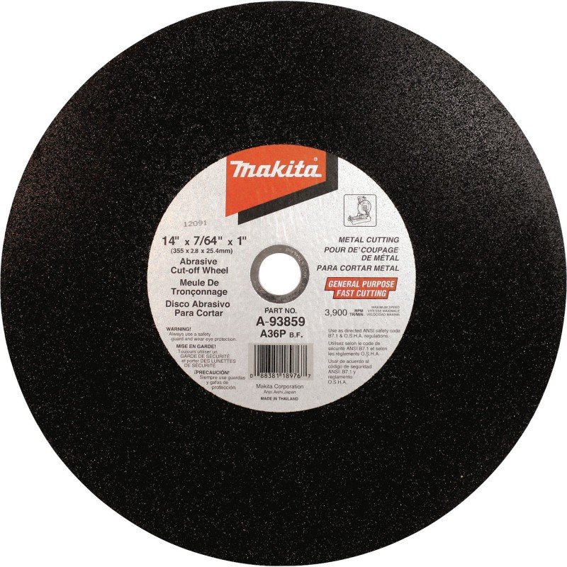 Disco Corte Metal 14"x 3/32" x 1" A-93859 MAKITA 1 Disco Corte Metal 14"x 3/32" x 1" A-93859 MAKITA