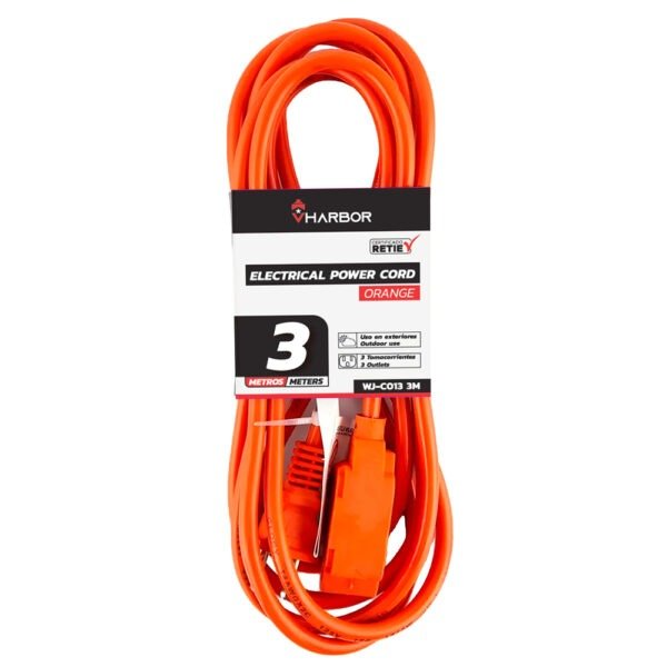 Extensión 3Mt x 14 AWG Naranja VHARBOR
