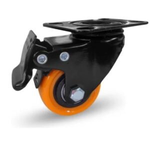 Rodachina 2.1/2" Plataforma Giratoria Con Freno NARANJA IMSA