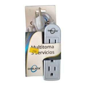 Toma Multitoma 3 Puestos 50cms OSBLACK