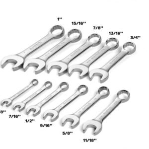 Llaves Mixtas Pulgadas 3/8- 1" 11 Piezas Cromo Vanadio HARBOUR