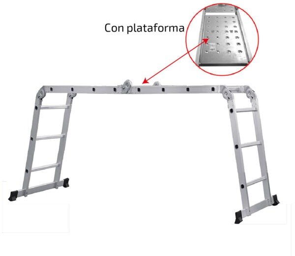 Escalera Multiproposito 12 Pasos 3.37mt Con Bandeja