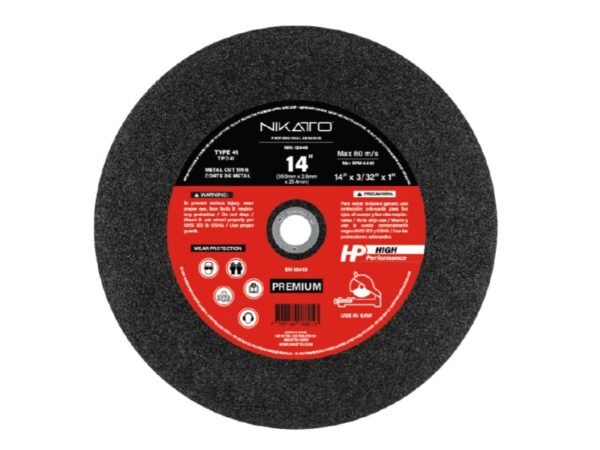 Disco de Corte para Metal 14”x3/32”x1” NIK-12640 NIKATTO