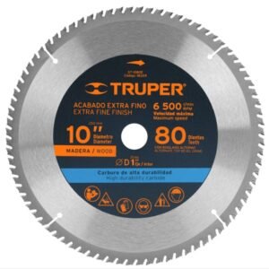 Sierra Circular 8" x 80 Dientes Tungsteno Para Madera 18309 TRUPER.