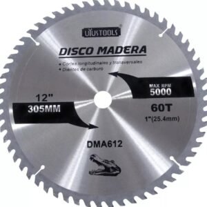 Sierra Circular 12" x 60 Dientes Tungsteno Para Madera DMA612 UYUSTOOLS.