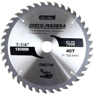 Sierra Circular 7-1/4" x 40 Dientes Tungsteno Para Madera DMD740 UYUSTOOLS.