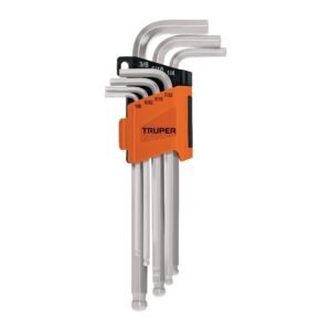 Llaves Allen Pulg 1/8" - 3/8" (7 Piezas) Largas De Bola 15551 TRUPER
