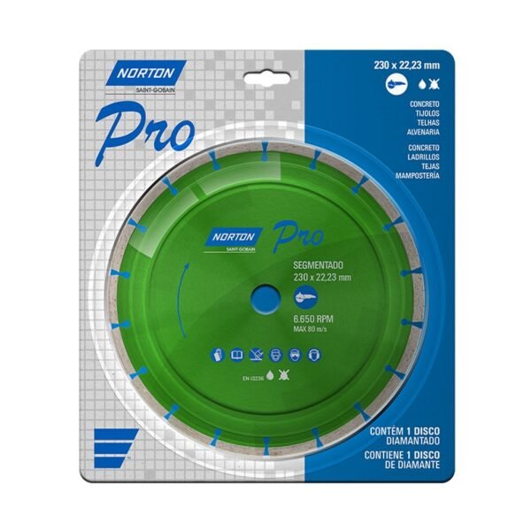 Disco Diamantado 9" Segmentado PRO NORTON