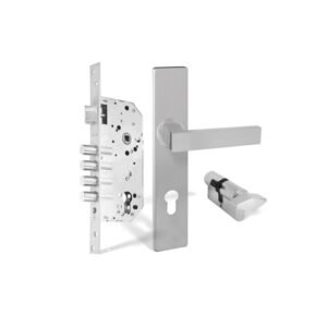Cerradura Portón De Seguridad 4 Pasadores Cromo Manija Bari 7070 YALE