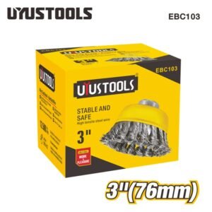 Grata Copa 3" Entorchada (Rosca 5/8") Amarilla EBC103 UYUSTOOLS