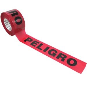 Cinta Señalización 3" (75MM) x 305Mt Roja PELIGRO CIN30R