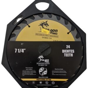 Sierra Circular 7-1/4″ x 24 Dientes Tungsteno Para Madera DRAGON