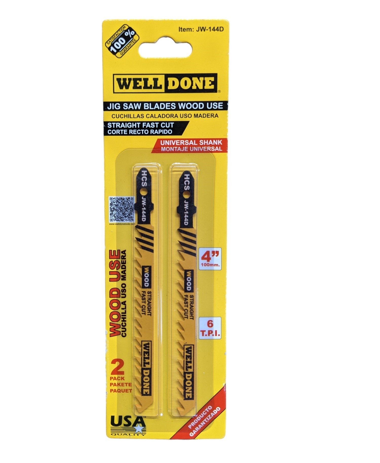 Sierra Para Caladora JW-144D x 2 Unidades Para Madera WELLDONE 1 Sierra Para Caladora JW-144D x 2 Unidades Para Madera WELLDONE