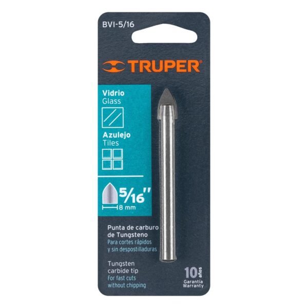 Broca Para Vidrio 8 mm (5/16″) 11703 TRUPER