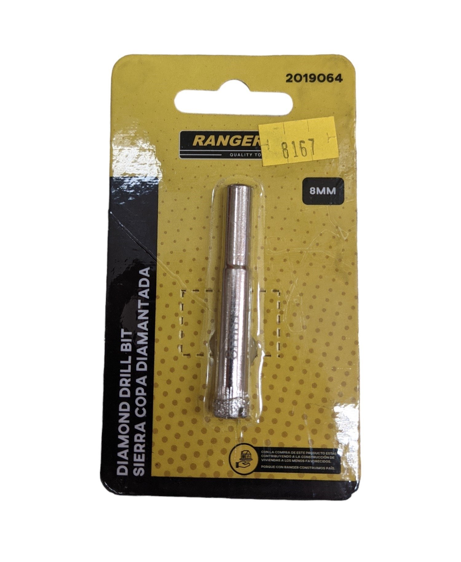 Broca Para Vidrio (08) 5/16" Tipo Copa 2019064 RANGER 1 Broca Para Vidrio (08) 5/16" Tipo Copa 2019064 RANGER