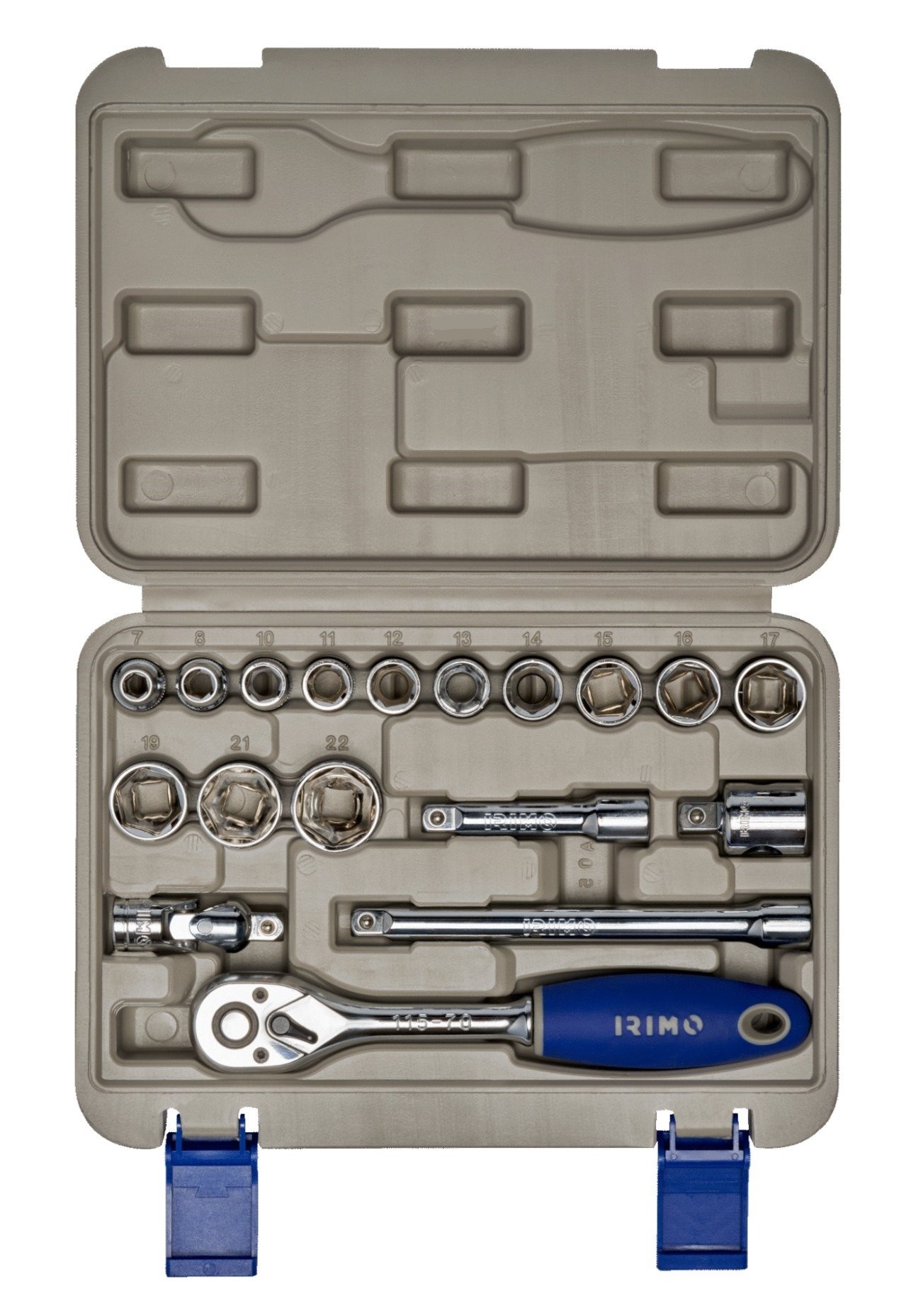 Copas MM 7-22 Cte 3/8" de 18 Piezas 119-18-4 IRIMO 1 Copas MM 7-22 Cte 3/8" de 18 Piezas 119-18-4 IRIMO