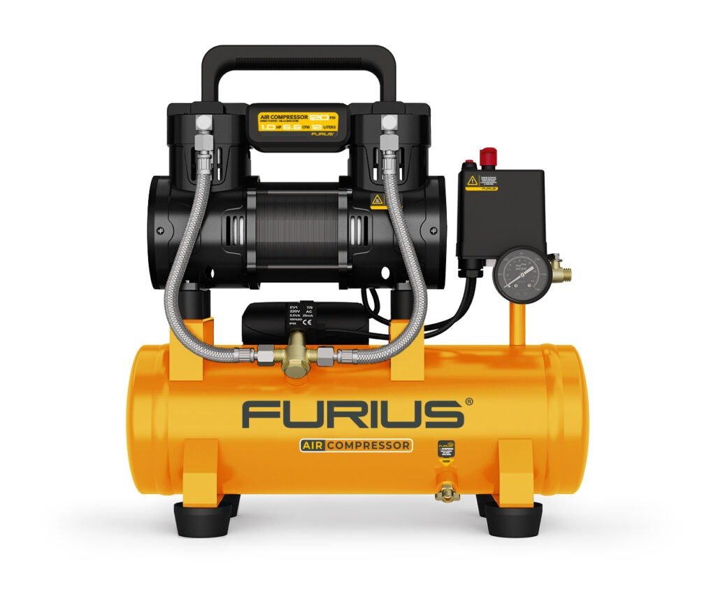 Ferretería Levallejo AZ 10 Compresor 1.5HP 12 Lt Silencioso FC112S FURIUS