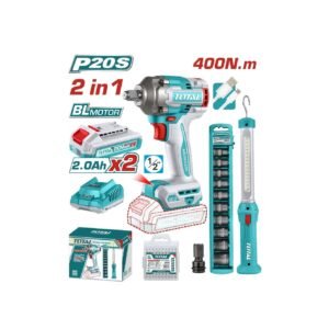 Llave De Impacto 1/2" Inalámbrica 20V Combo TOTAL
