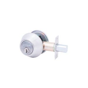 Cerradura De Seguridad Cromo Mate Doble Cilindro 710 KINGLOCK