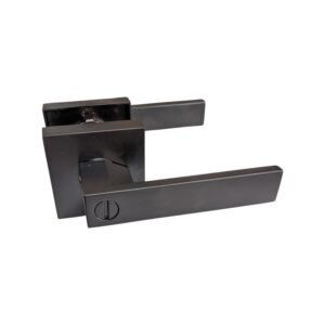 Cerradura Para Baño Negra Manija Cuadrada 6806 FEH