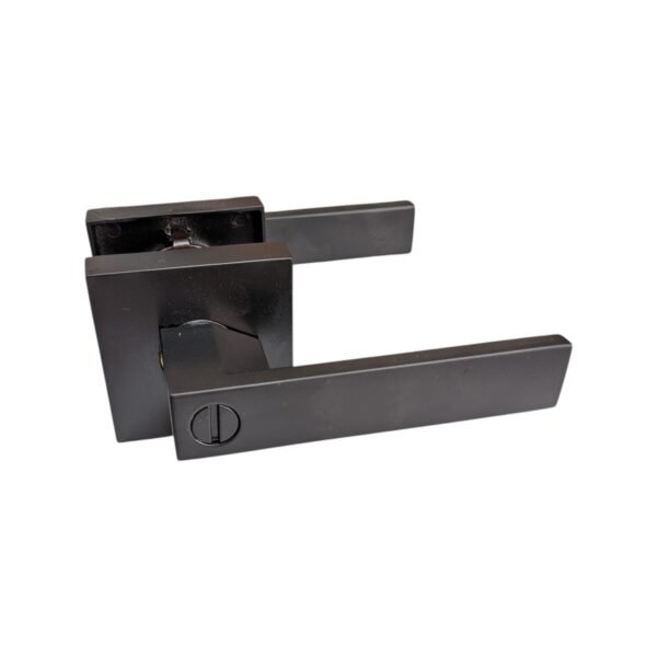 Cerradura Para Baño Negra Manija Cuadrada 6806 FEH