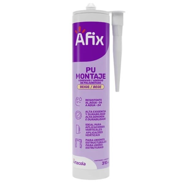 Adhesivo de Poliuretano PU Montaje 310Ml AFIX