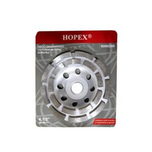 Copa Diamantada 4-1/2″ Segmentado 2 Filos HX9025D HOPEX