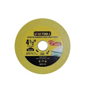 Disco Diamantado 4-1/2" Amarillo Para Vidrio DDV115 UYUSTOOLS