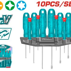 Destornilladores 10 Piezas Estría, Pala + Joyeros THTDC251001 TOTAL