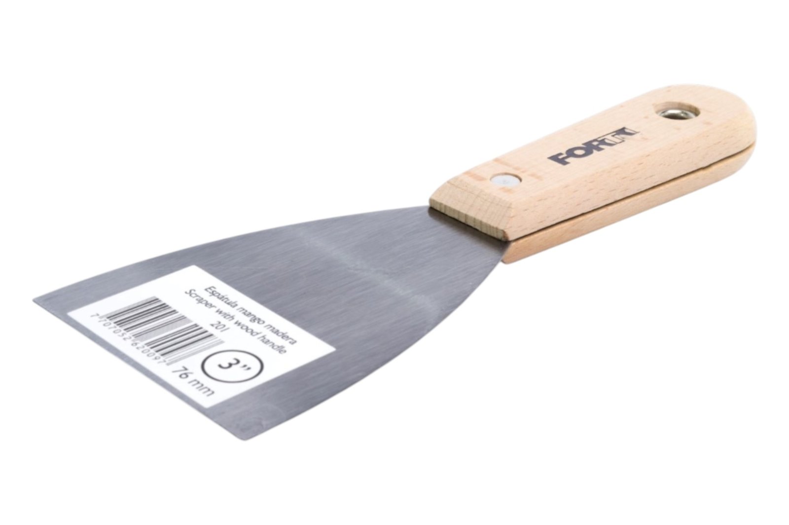 Espátula de 3" 80MM Cabo Madera FORTE/UYUSTOOLS 1 Espátula de 3" 80MM Cabo Madera FORTE/UYUSTOOLS