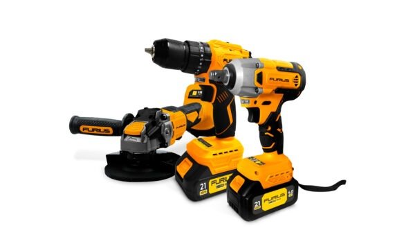 Pulidora 4-1/2" + Taladro 1/2" + Llave de Impacto FB213KIT FURIUS
