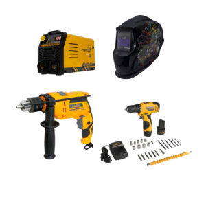 Soldador 180A + Careta FW83 + Taladro FD52 + Atornillador FCD12KIT FURIUS