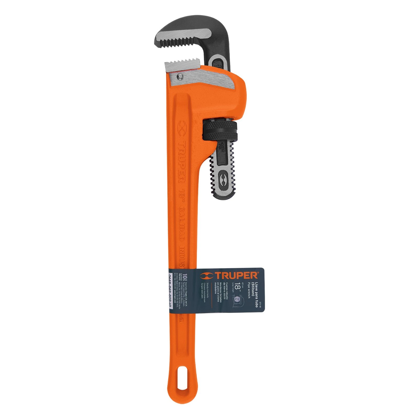 Llave Tubo Tipo Ridgid 18" Naranja 15839 TRUPER 1 Llave Tubo Tipo Ridgid 18" Naranja 15839 TRUPER