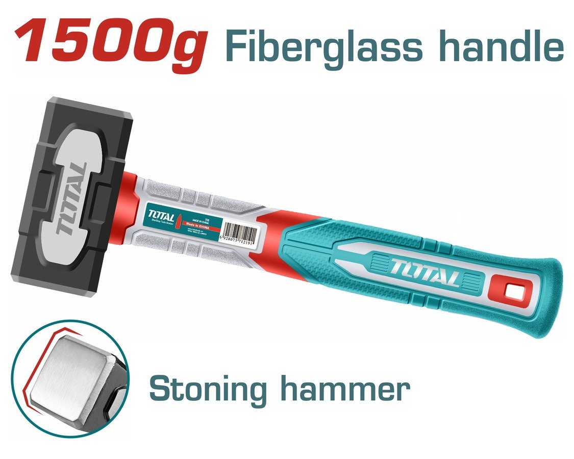 Martillo Macho 3Lb Con Cabo Fibra de Vidrio THSTH61500 TOTAL 1 Martillo Macho 3Lb Con Cabo Fibra de Vidrio THSTH61500 TOTAL