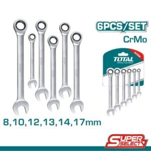 Llaves Mixtas 8 - 17MM Tipo Ratchet 6 Piezas THT102RK566 TOTAL