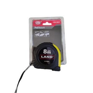 Flexómetro 8 Metros x 1" Encauchado  LANDTOOLS