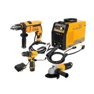 Soldador 200A + Pulidora FG71 + Taladro FD75 + Taladro FCD12 COMBO FURIUS