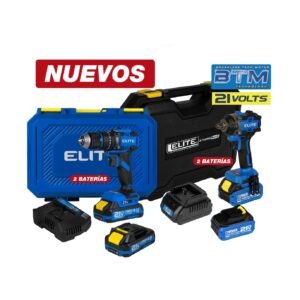 Taladro 1/2" Inalámbrico 21V + Llave de Impacto Inalámbrica 21V Combo ELITE