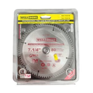 Sierra Circular 7-1/4" x 80 Dientes Tungsteno Aluminio TCAS-780 WELLDONE