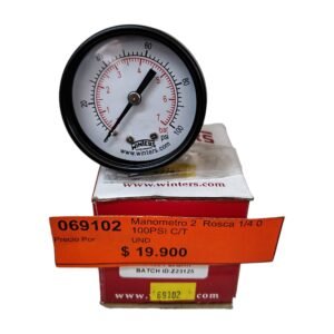 Manómetro 2″ Rosca 1/4″ 0 – 100PSI