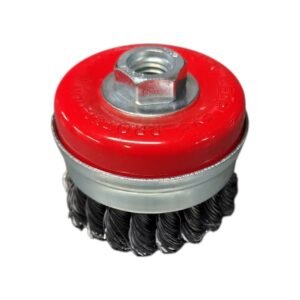 Grata Copa de 3″ Entorchada Rosca 5/8″ Con Anillo